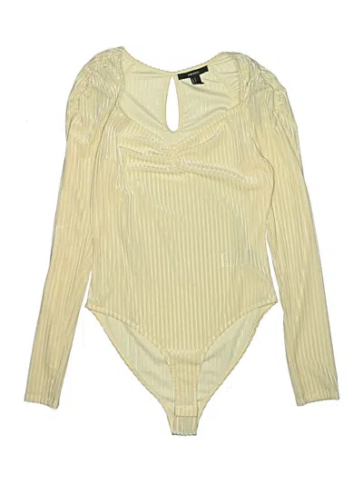Pre-owned Forever 21 Bodysuit In Yellow
