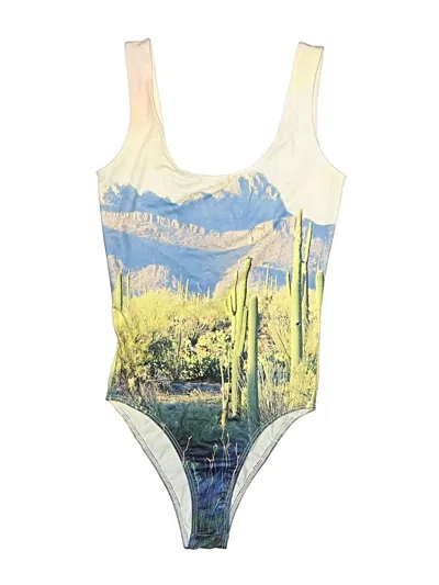Pre-owned Forever 21 Bodysuit In Yellow