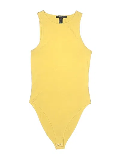 Pre-owned Forever 21 Bodysuit In Yellow