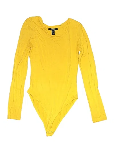 Pre-owned Forever 21 Bodysuit In Yellow