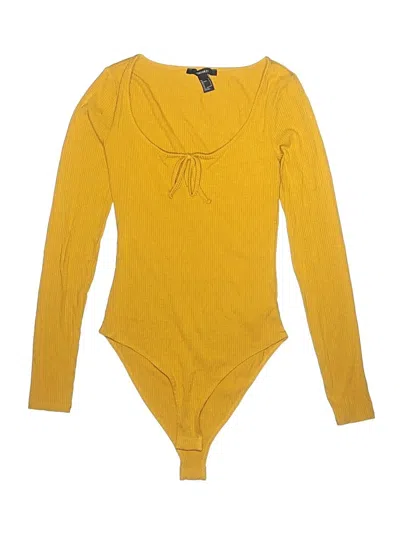 Pre-owned Forever 21 Bodysuit In Yellow