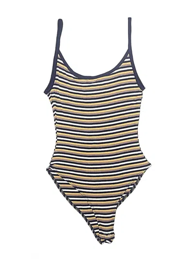 Pre-owned Forever 21 Bodysuit In Yellow