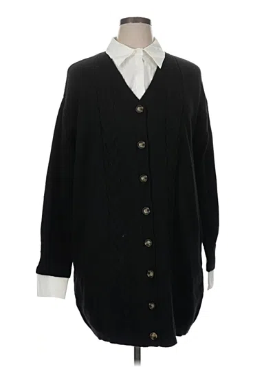 Forever 21 Cardigan Sweater In Black