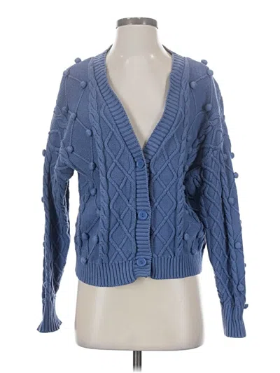 Pre-owned Forever 21 Cardigan Sweater In Blue