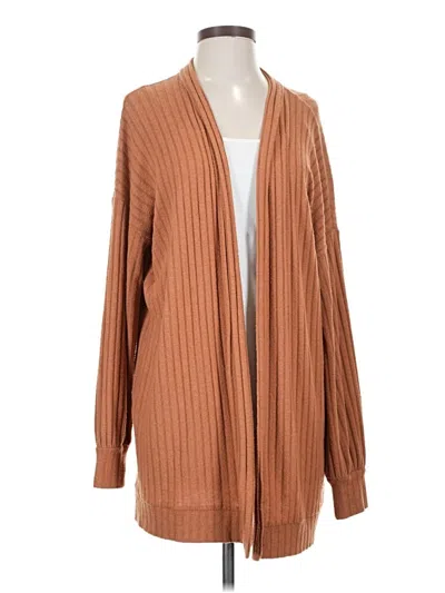 Pre-owned Forever 21 Cardigan Sweater In Brown