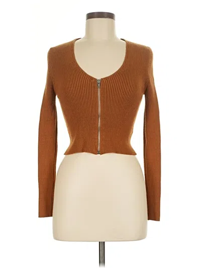 Pre-owned Forever 21 Cardigan Sweater In Brown