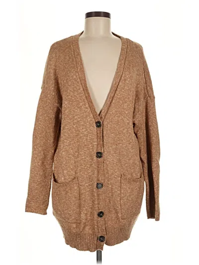 Pre-owned Forever 21 Cardigan Sweater In Brown