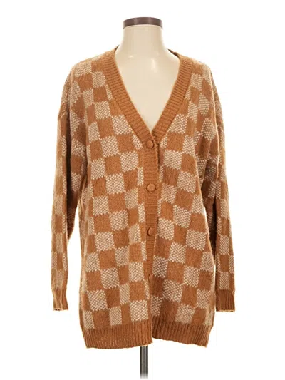 Pre-owned Forever 21 Cardigan Sweater In Brown