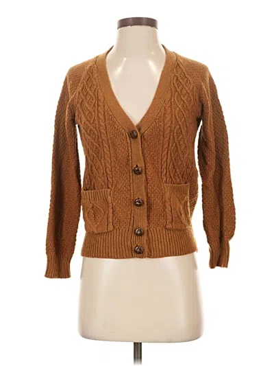 Pre-owned Forever 21 Cardigan Sweater In Brown