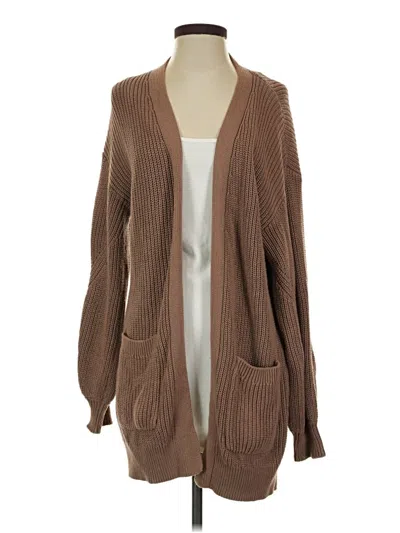 Pre-owned Forever 21 Cardigan Sweater In Brown