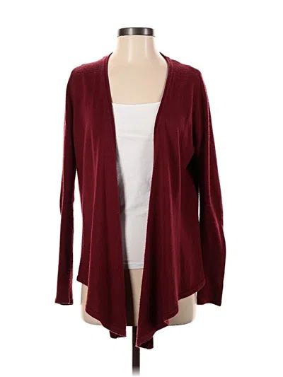 Pre-owned Forever 21 Cardigan Sweater In Burgundy