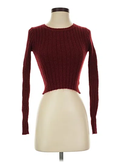 Pre-owned Forever 21 Cardigan Sweater In Burgundy