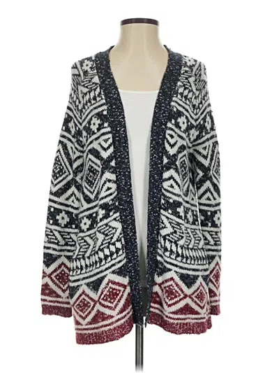 Pre-owned Forever 21 Cardigan Sweater In Burgundy