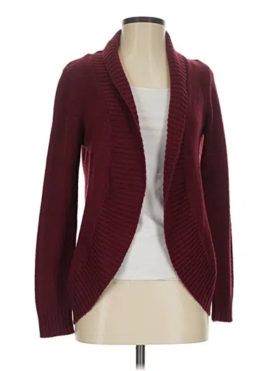 Pre-owned Forever 21 Cardigan Sweater In Burgundy