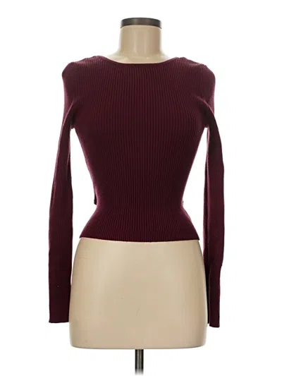 Pre-owned Forever 21 Cardigan Sweater In Burgundy