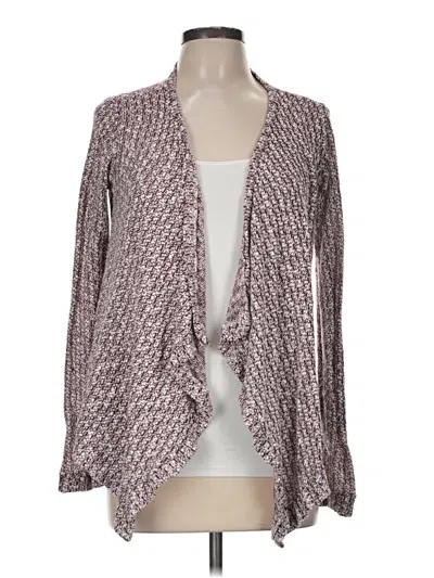 Pre-owned Forever 21 Cardigan Sweater In Burgundy