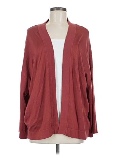 Pre-owned Forever 21 Cardigan Sweater In Burgundy