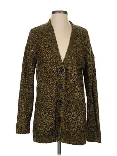 Pre-owned Forever 21 Cardigan Sweater In Gold