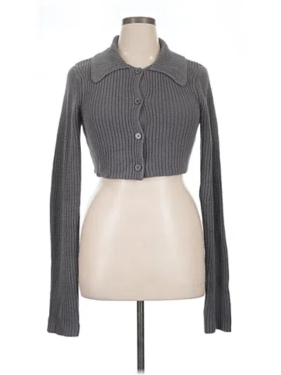 Pre-owned Forever 21 Cardigan Sweater In Gray