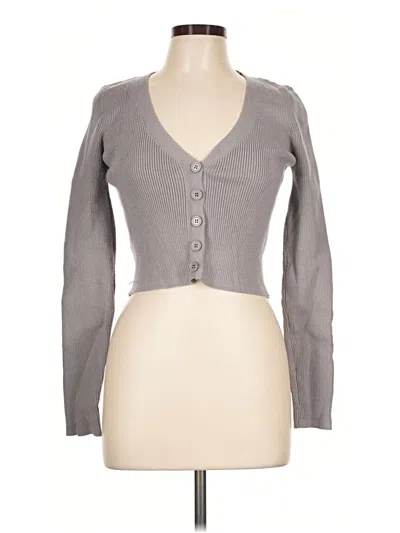 Pre-owned Forever 21 Cardigan Sweater In Gray