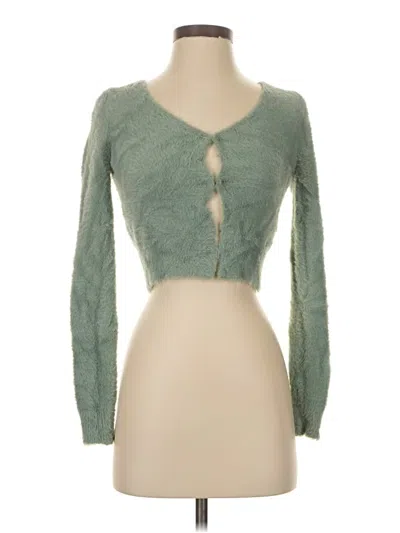 Pre-owned Forever 21 Cardigan Sweater In Green