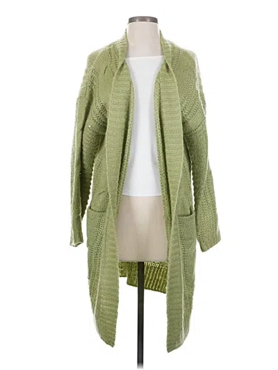 Pre-owned Forever 21 Cardigan Sweater In Green