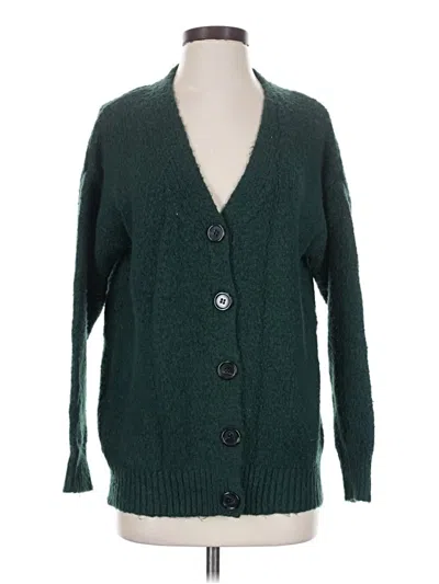Pre-owned Forever 21 Cardigan Sweater In Green