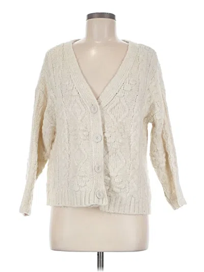 Pre-owned Forever 21 Cardigan Sweater In Ivory