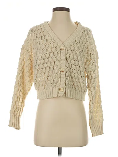 Pre-owned Forever 21 Cardigan Sweater In Ivory