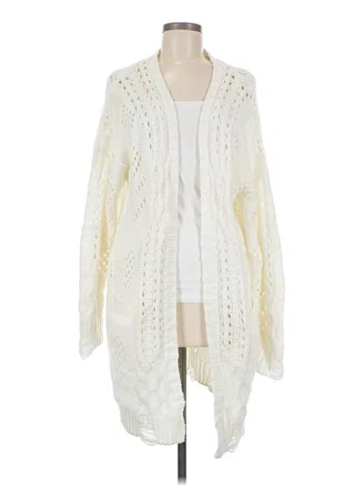 Pre-owned Forever 21 Cardigan Sweater In Ivory