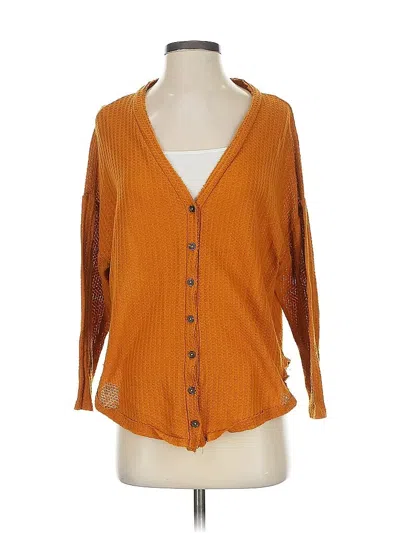 Pre-owned Forever 21 Cardigan Sweater In Orange