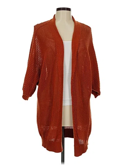 Pre-owned Forever 21 Cardigan Sweater In Orange