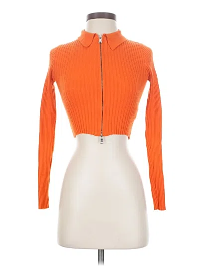 Pre-owned Forever 21 Cardigan Sweater In Orange