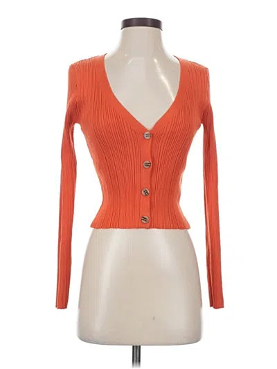 Pre-owned Forever 21 Cardigan Sweater In Orange
