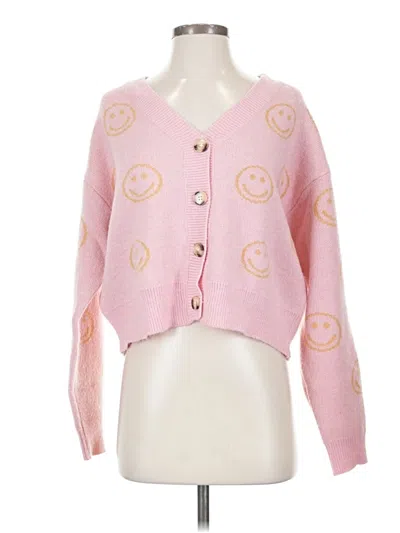 Pre-owned Forever 21 Cardigan Sweater In Pink