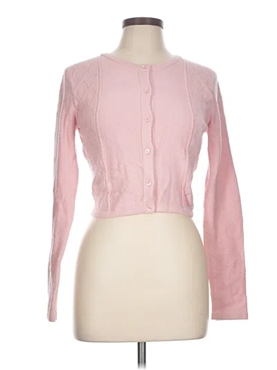 Pre-owned Forever 21 Cardigan Sweater In Pink