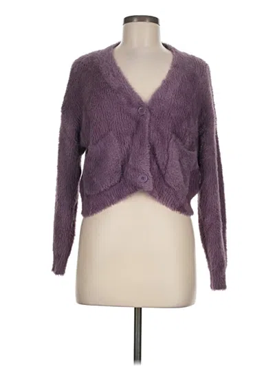 Pre-owned Forever 21 Cardigan Sweater In Purple