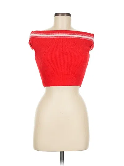 Pre-owned Forever 21 Cardigan Sweater In Red