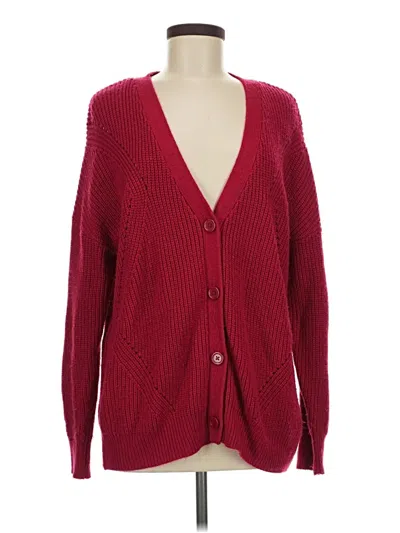 Pre-owned Forever 21 Cardigan Sweater In Red