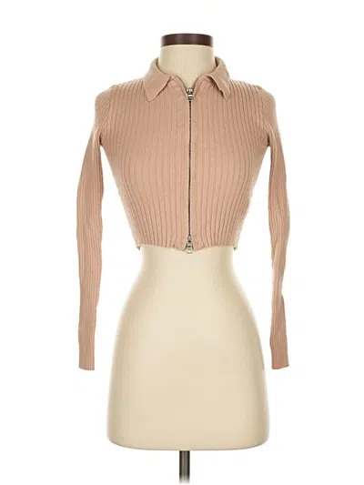 Pre-owned Forever 21 Cardigan Sweater In Tan