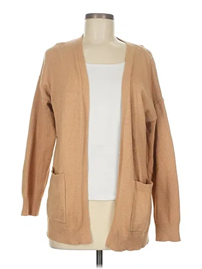 Pre-owned Forever 21 Cardigan Sweater In Tan