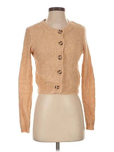 Pre-owned Forever 21 Cardigan Sweater In Tan