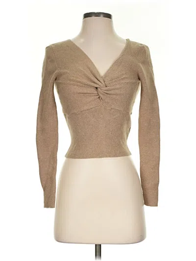 Pre-owned Forever 21 Cardigan Sweater In Tan