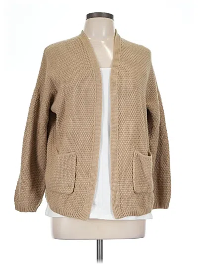 Pre-owned Forever 21 Cardigan Sweater In Tan