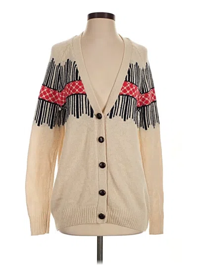 Pre-owned Forever 21 Cardigan Sweater In Tan