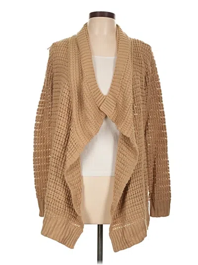 Pre-owned Forever 21 Cardigan Sweater In Tan