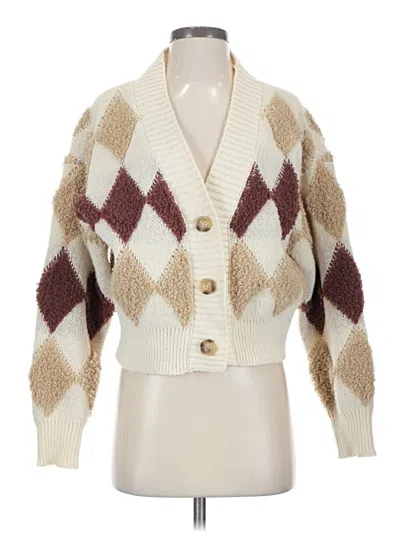 Pre-owned Forever 21 Cardigan Sweater In White