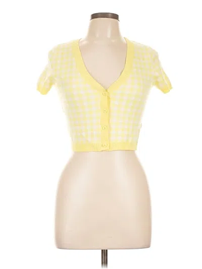 Pre-owned Forever 21 Cardigan Sweater In Yellow