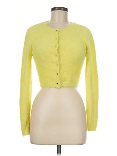 Pre-owned Forever 21 Cardigan Sweater In Yellow