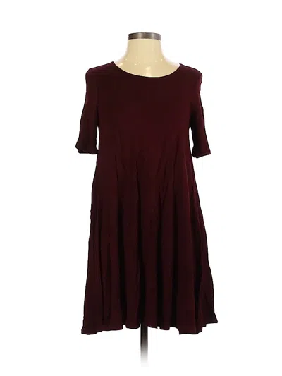 Pre-owned Forever 21 Casual Dress In Burgundy